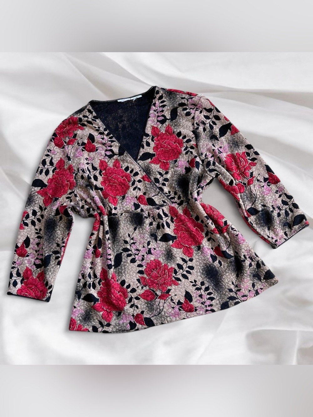 Y2K Roses & Lace Wrap Top